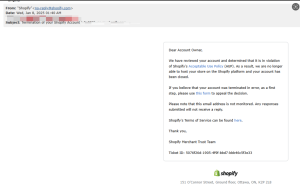 新店铺被封禁问题。请求解答-Shopify 问答社区